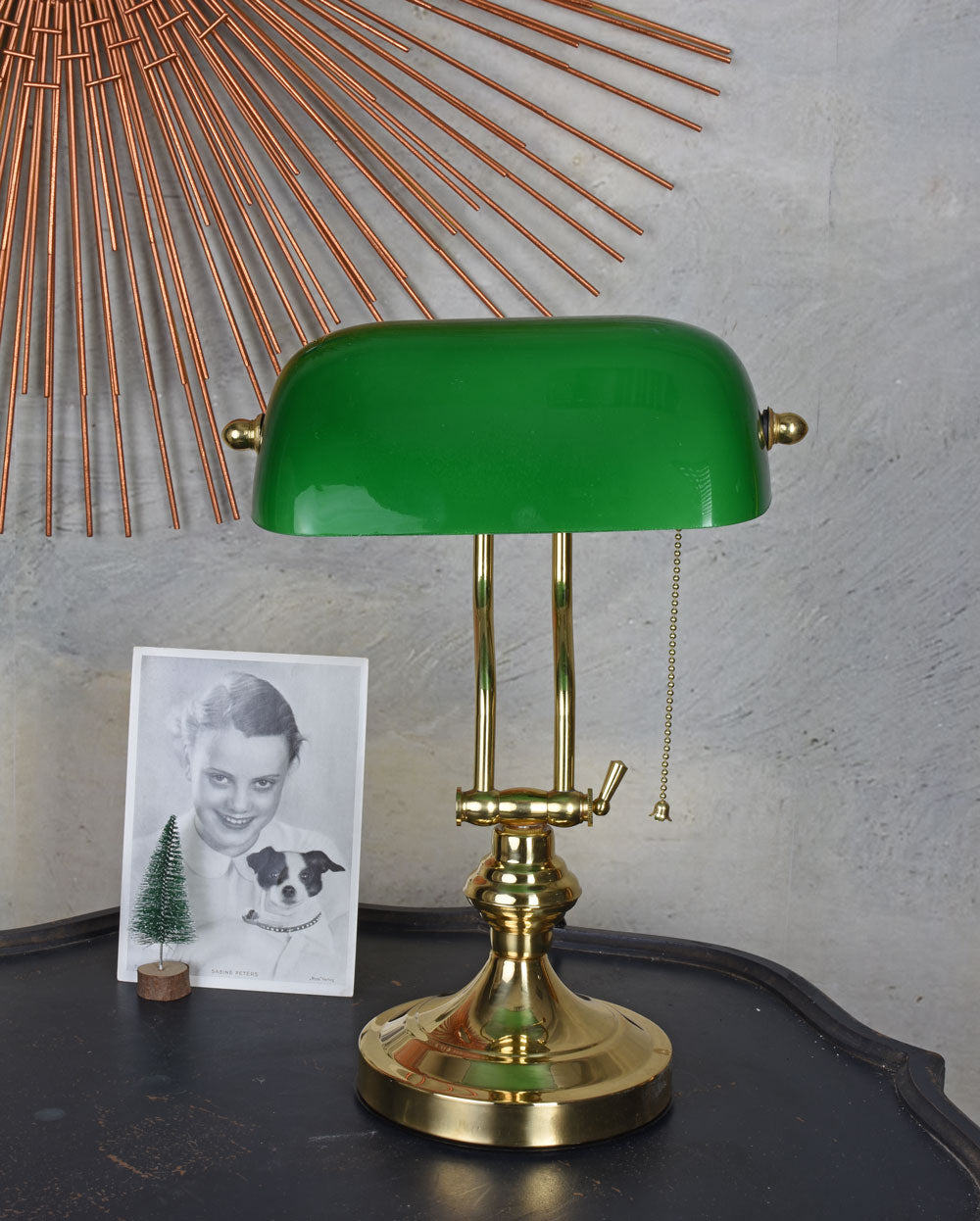 Nostalgische Schreibtischlampe im Art Nouveau