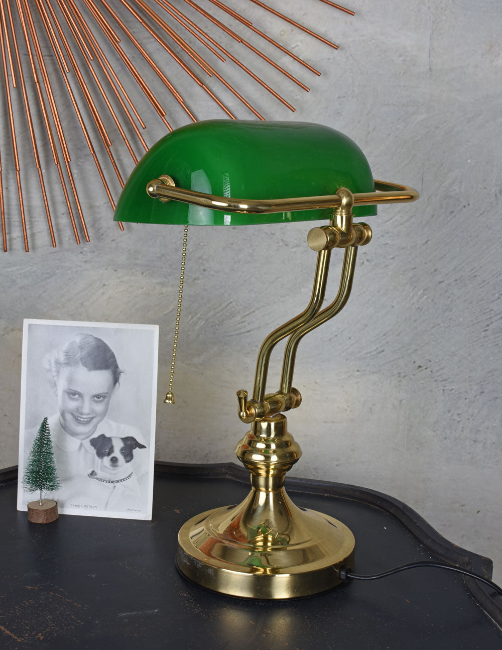 Nostalgische Schreibtischlampe im Art Nouveau